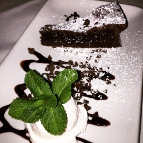 Gluten-free chocolate cake from Mark Joseph Steakhouse